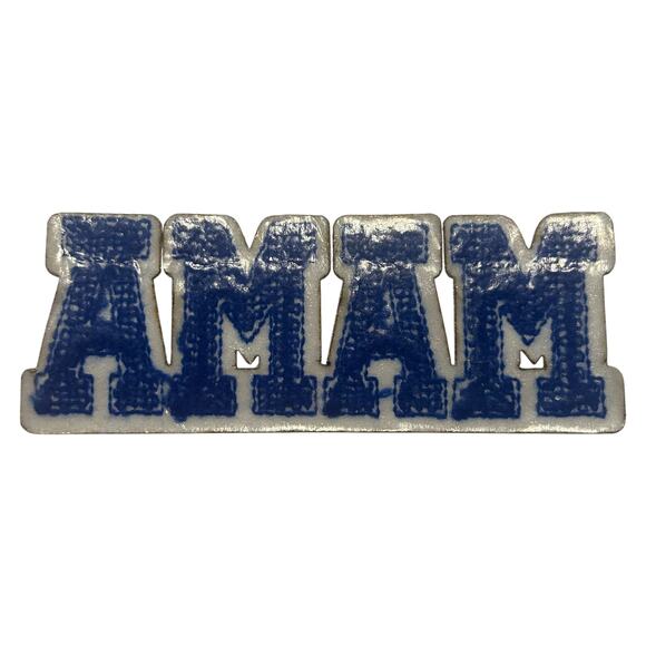 Blue and Gold MAMA Iron On Patch Patch - Picture 3 of 3